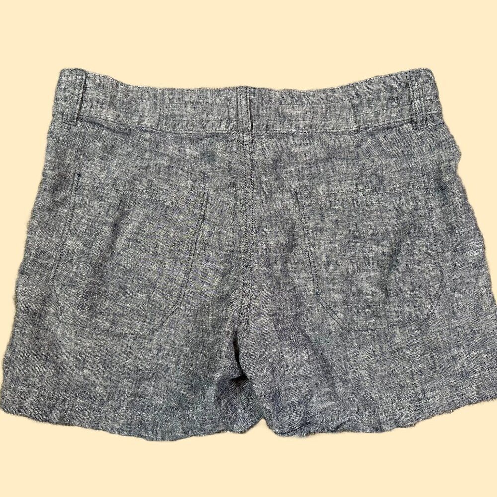 Patagonia Gray High-Waist Linen-Blend Drawstring Shorts - Picture 2 of 7